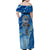 Ankh On Blue Family Matching Off Shoulder Maxi Dress and Hawaiian Shirt Pan African - Wonder Print Shop
