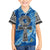 Ankh On Blue Family Matching Off Shoulder Maxi Dress and Hawaiian Shirt Pan African - Wonder Print Shop