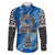 Ankh On Blue Family Matching Puletasi and Hawaiian Shirt Pan African - Wonder Print Shop