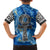 Ankh On Blue Family Matching Summer Maxi Dress and Hawaiian Shirt Pan African - Wonder Print Shop