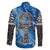 Ankh On Blue Family Matching Summer Maxi Dress and Hawaiian Shirt Pan African - Wonder Print Shop