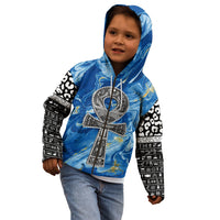 Ankh On Blue Kid Hoodie Pan African - Wonder Print Shop
