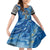 Ankh On Blue Kid Short Sleeve Dress Pan African - Wonder Print Shop