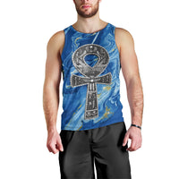 Ankh On Blue Men Tank Top Pan African - Wonder Print Shop