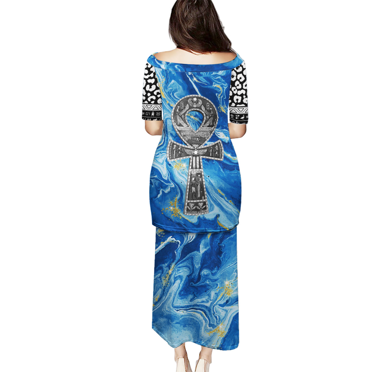 Ankh On Blue Puletasi Pan African - Wonder Print Shop