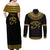 Eyes Of Horus Couples Matching Off Shoulder Maxi Dress and Long Sleeve Button Shirt Egyptian Art