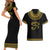 Eyes Of Horus Couples Matching Short Sleeve Bodycon Dress and Hawaiian Shirt Egyptian Art