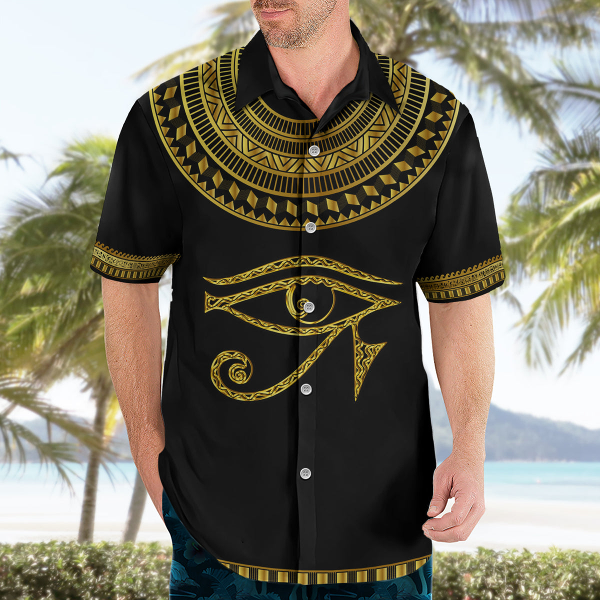 Eyes Of Horus Hawaiian Shirt Egyptian Art - Wonder Print Shop