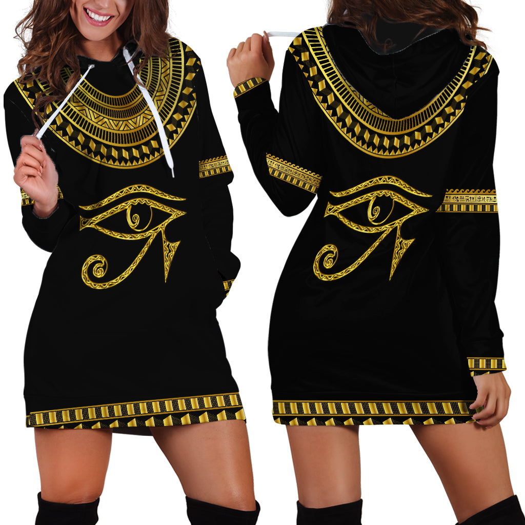 Eyes Of Horus Hoodie Dress Egyptian Art - Wonder Print Shop