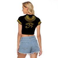 Eyes Of Horus Raglan Cropped T Shirt Egyptian Art - Wonder Print Shop