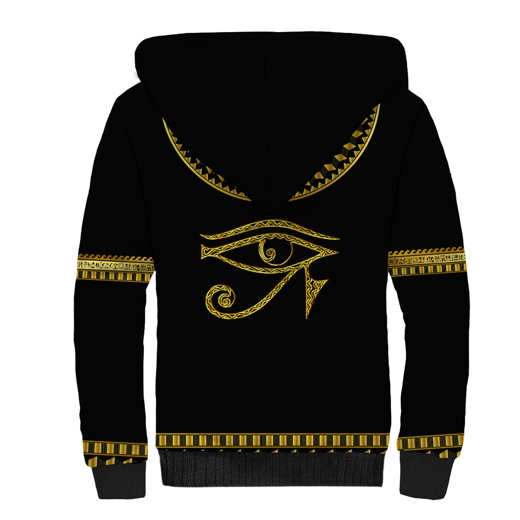 Eyes Of Horus Sherpa Hoodie Egyptian Art - Wonder Print Shop