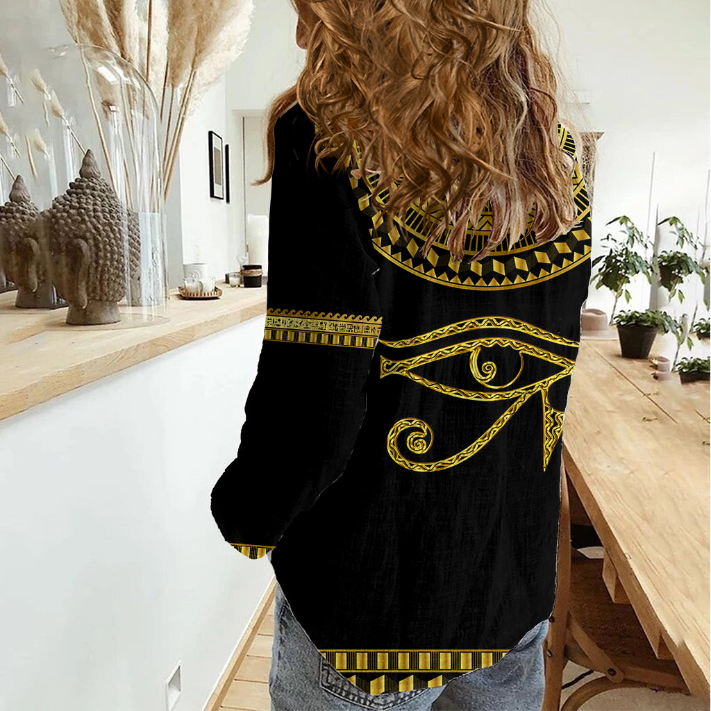 Eyes Of Horus Women Casual Shirt Egyptian Art - Wonder Print Shop