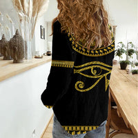 Eyes Of Horus Women Casual Shirt Egyptian Art - Wonder Print Shop