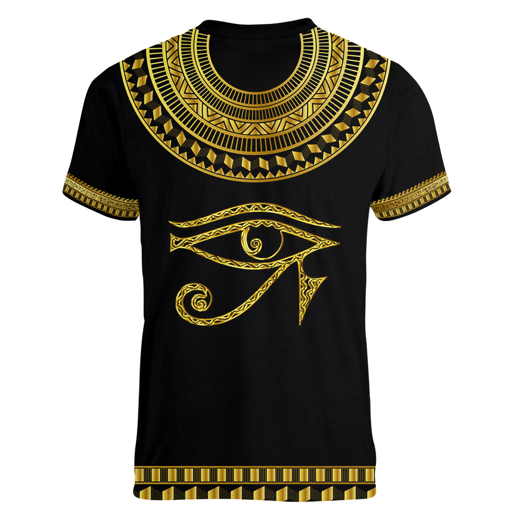 Eyes Of Horus Women V Neck T Shirt Egyptian Art - Wonder Print Shop