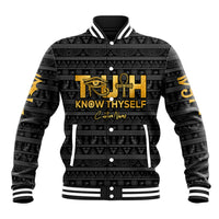 Personalized Truth Know Thyself Baseball Jacket Eye of Horus and Ankh - Wonder Print Shop