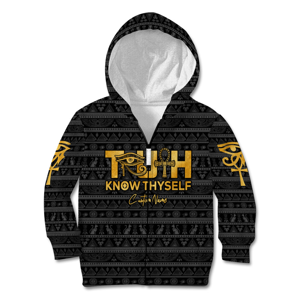 Personalized Truth Know Thyself Kid Hoodie Eye of Horus and Ankh - Wonder Print Shop