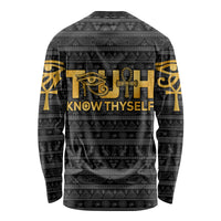 Personalized Truth Know Thyself Long Sleeve Shirt Eye of Horus and Ankh - Wonder Print Shop