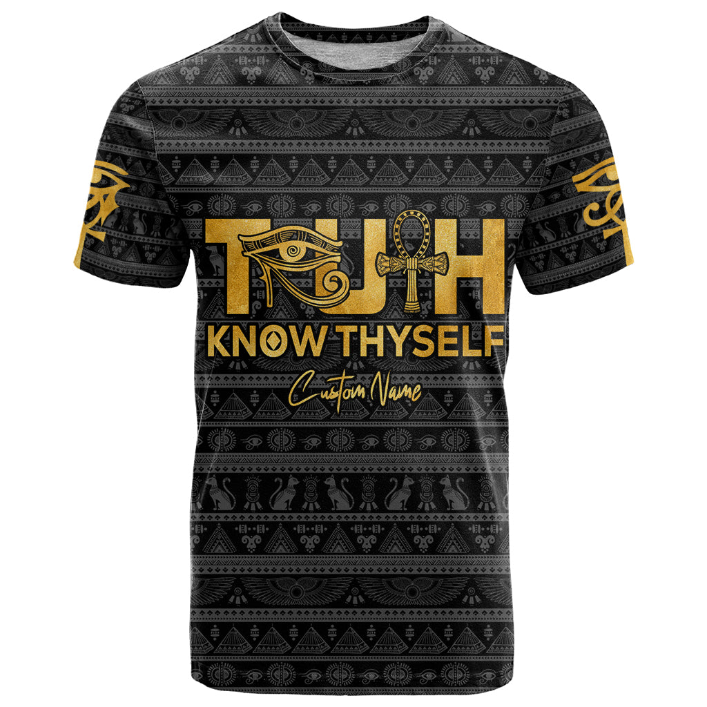 Personalized Truth Know Thyself T Shirt Eye of Horus and Ankh - Wonder Print Shop