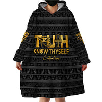 Personalized Truth Know Thyself Wearable Blanket Hoodie Eye of Horus and Ankh - Wonder Print Shop