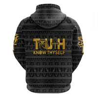 Personalized Truth Know Thyself Zip Hoodie Eye of Horus and Ankh - Wonder Print Shop