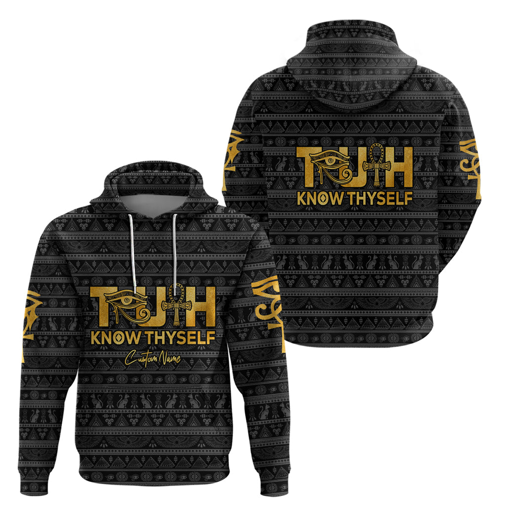 Personalized Truth Know Thyself Zip Hoodie Eye of Horus and Ankh - Wonder Print Shop