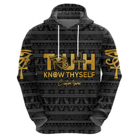 Personalized Truth Know Thyself Zip Hoodie Eye of Horus and Ankh - Wonder Print Shop