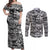 Black Power Couples Matching Off Shoulder Maxi Dress and Long Sleeve Button Shirt African American Culture - Wonder Print Shop