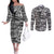 Black Power Couples Matching Off The Shoulder Long Sleeve Dress and Long Sleeve Button Shirt African American Culture