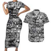 Black Power Couples Matching Short Sleeve Bodycon Dress and Hawaiian Shirt African American Culture - Wonder Print Shop