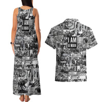 Black Power Couples Matching Tank Maxi Dress and Hawaiian Shirt African American Culture - Wonder Print Shop