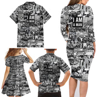 Black Power Family Matching Long Sleeve Bodycon Dress and Hawaiian Shirt African American Culture - Wonder Print Shop