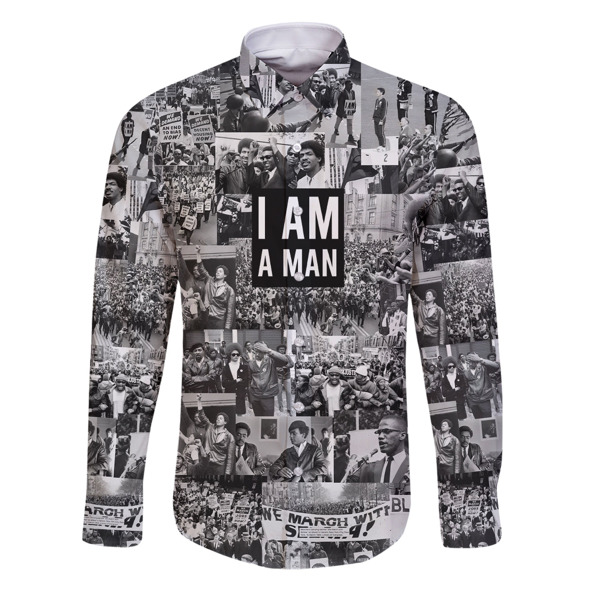 Black Power Family Matching Off Shoulder Long Sleeve Dress and Hawaiian Shirt African American Culture - Wonder Print Shop