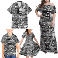 Black Power Family Matching Off Shoulder Maxi Dress and Hawaiian Shirt African American Culture - Wonder Print Shop