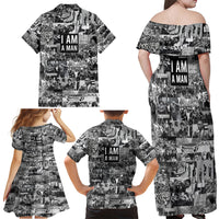 Black Power Family Matching Off Shoulder Maxi Dress and Hawaiian Shirt African American Culture - Wonder Print Shop