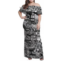 Black Power Family Matching Off Shoulder Maxi Dress and Hawaiian Shirt African American Culture - Wonder Print Shop