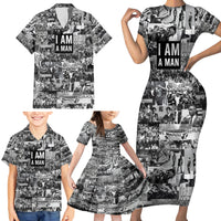 Black Power Family Matching Short Sleeve Bodycon Dress and Hawaiian Shirt African American Culture - Wonder Print Shop