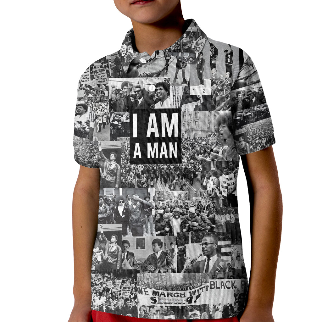 Black Power Kid Polo Shirt African American Culture - Wonder Print Shop