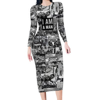 Black Power Long Sleeve Bodycon Dress African American Culture - Wonder Print Shop