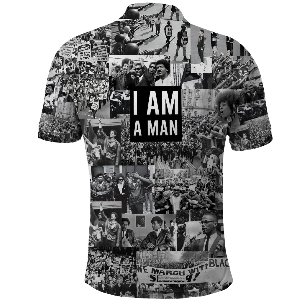 Black Power Polo Shirt African American Culture - Wonder Print Shop