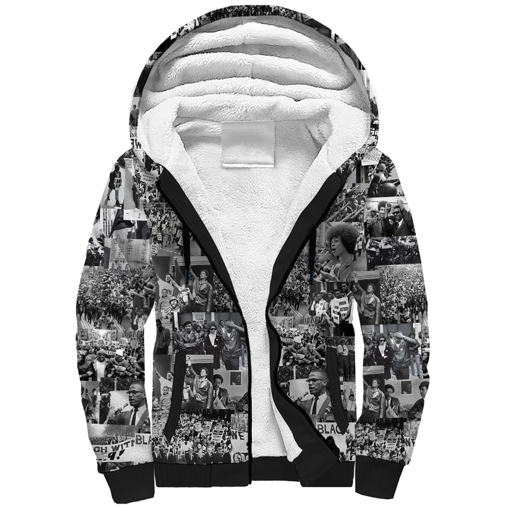 Black Power Sherpa Hoodie African American Culture - Wonder Print Shop