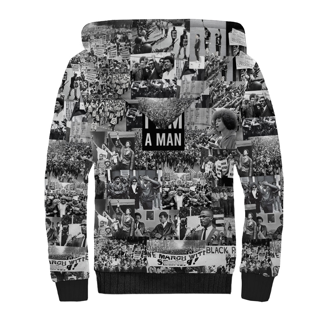 Black Power Sherpa Hoodie African American Culture - Wonder Print Shop