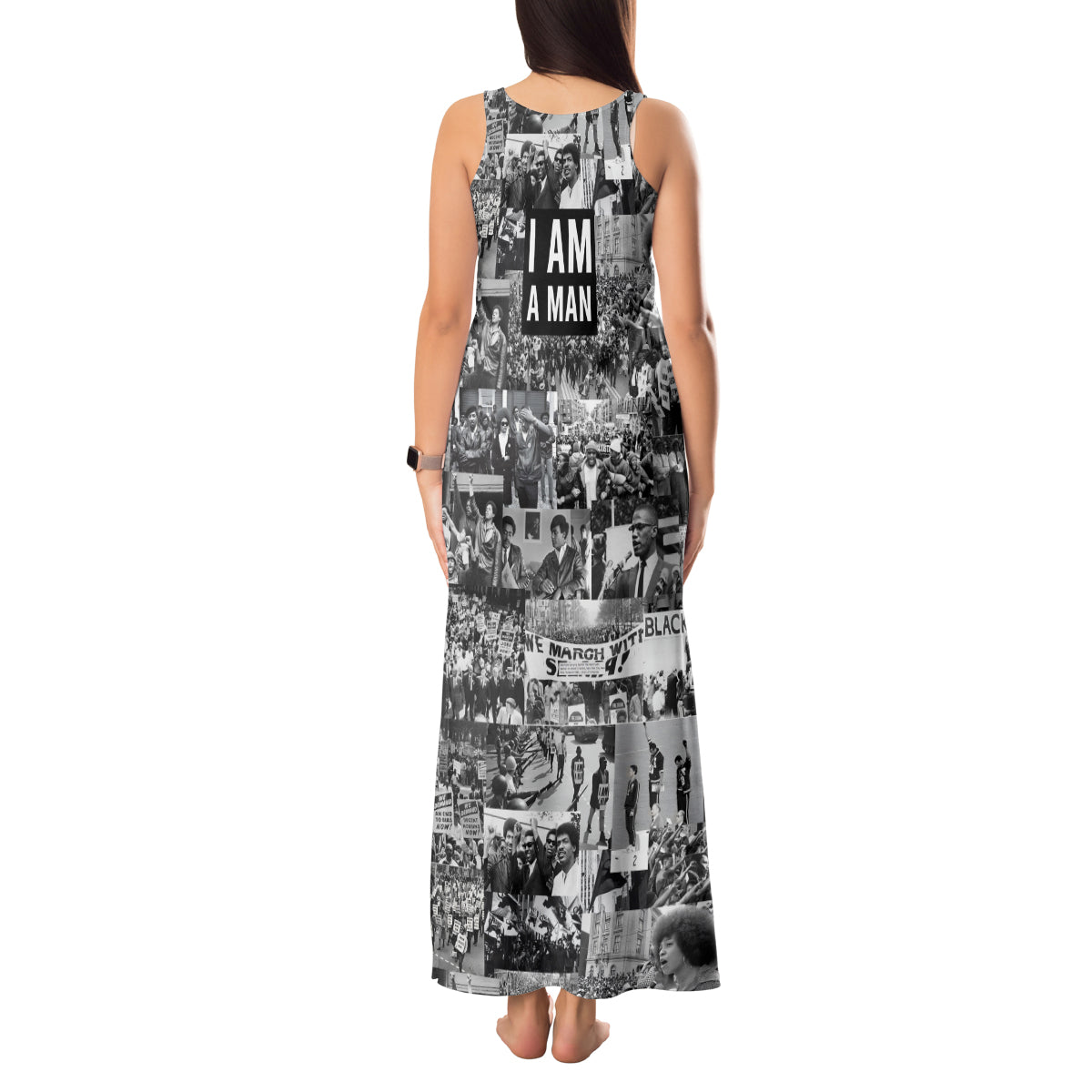 Black Power Tank Maxi Dress African American Culture - Wonder Print Shop