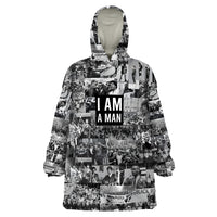 Black Power Wearable Blanket Hoodie African American Culture - Wonder Print Shop