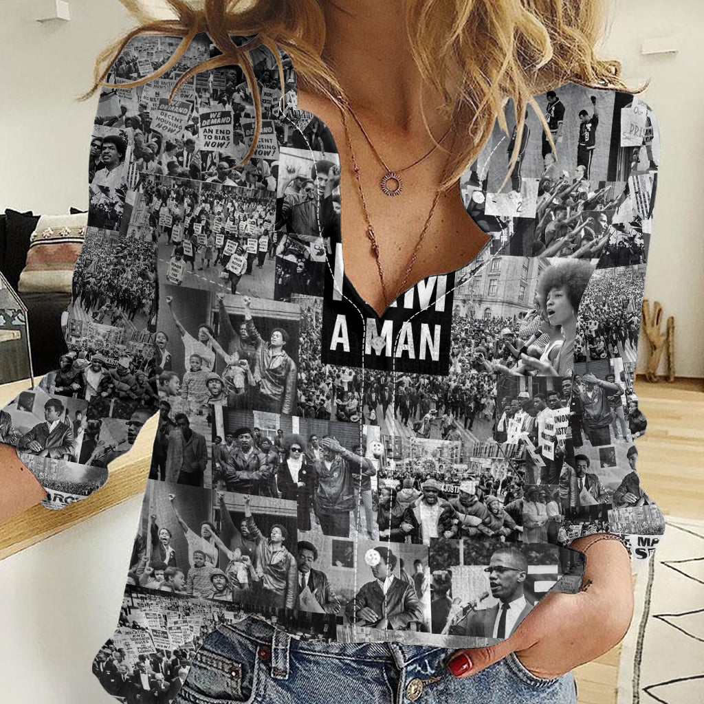 Black Power Women Casual Shirt African American Culture - Wonder Print Shop