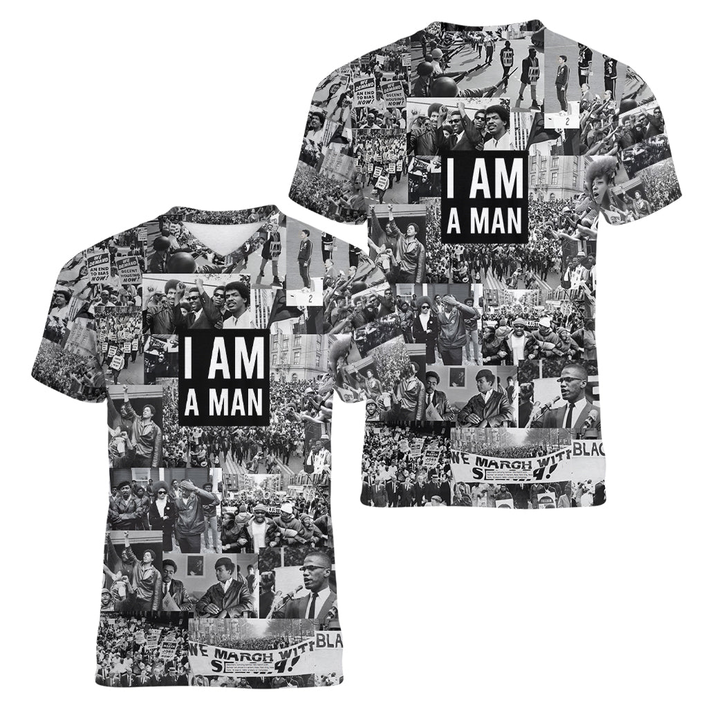 Black Power Women V Neck T Shirt African American Culture - Wonder Print Shop