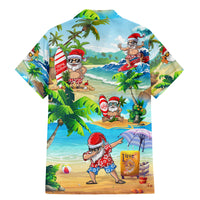 Guam Christmas Family Matching Mermaid Dress and Hawaiian Shirt Santa Claus Beach and Wave - Wonder Print Shop