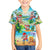 Guam Christmas Kid Hawaiian Shirt Santa Claus Beach and Wave - Wonder Print Shop