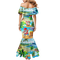 Guam Christmas Mermaid Dress Santa Claus Beach and Wave - Wonder Print Shop