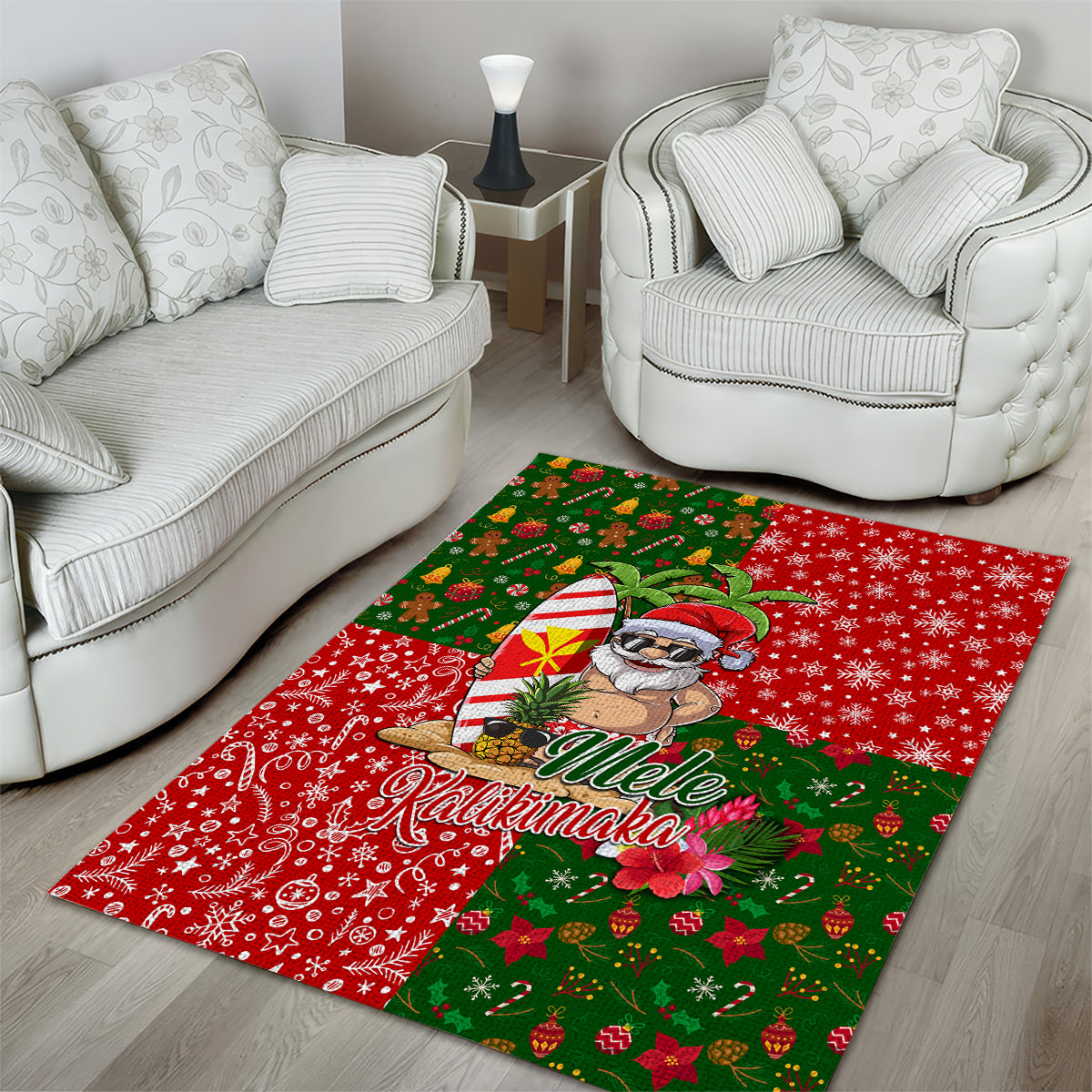 Hawaii Christmas Area Rug Mele Kalikimaka Kanaka Maoli - Wonder Print Shop