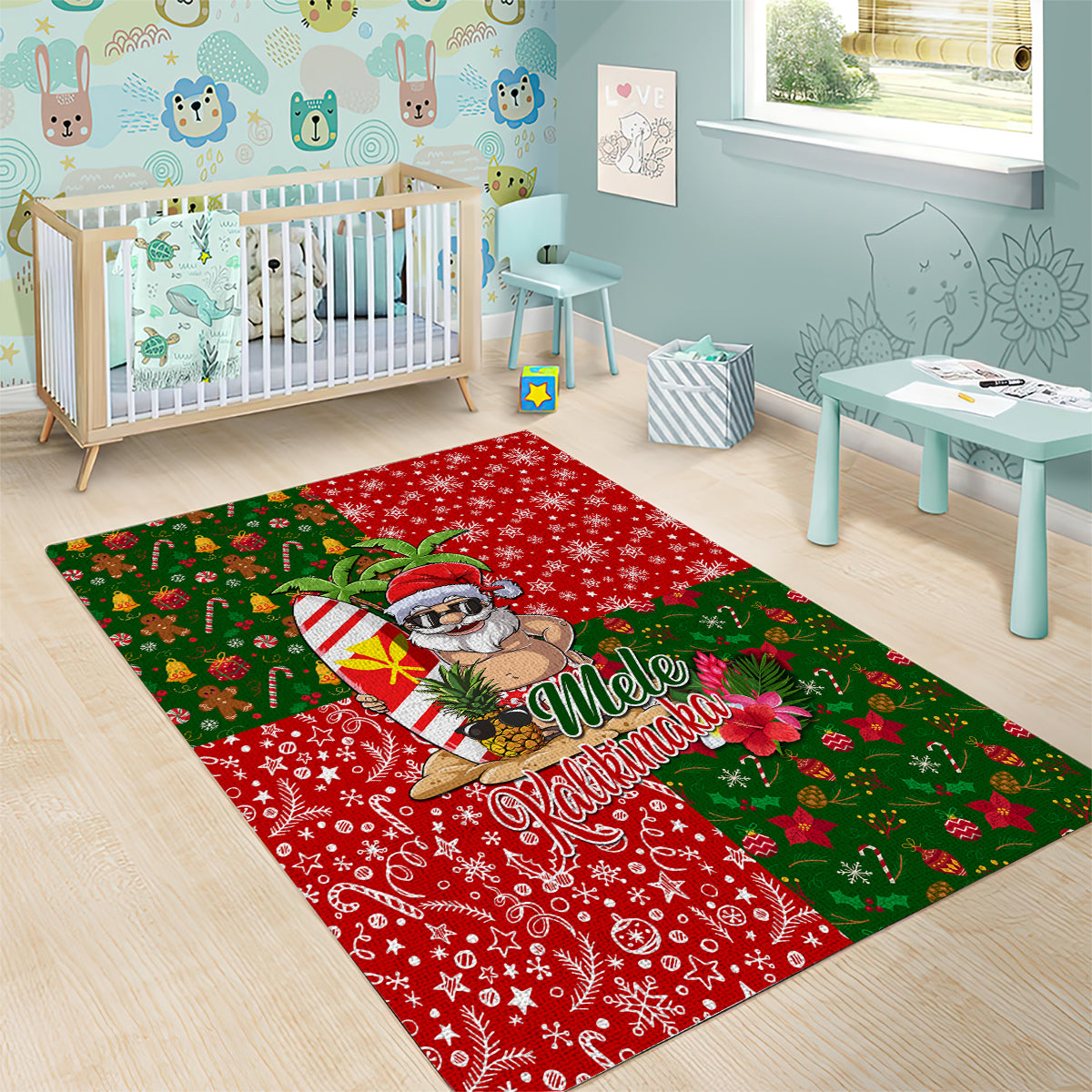 Hawaii Christmas Area Rug Mele Kalikimaka Kanaka Maoli - Wonder Print Shop